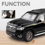 Large Size 1/18 Toyota Land Cruiser LC300 ZX Alloy Car Model Diecast Metal Off-road Vehicles Car Model Sound Light Kids Toy Gift