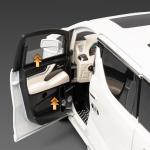 Large Size 1/18 Toyota Alphard MPV Alloy Car Model Diecast Metal Toy Vehicles Car Model Simulation Sound and Light Children Gift