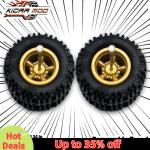 1/64 Model Car Wheels with Rubber All Terrain Tires Five Spokes Refitting Parts for Off-road Vehicle HotWheels Large Size 1 Set