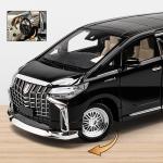 Large Size 1/18 Toyota Alphard MPV Alloy Car Model Diecast Metal Toy Vehicles Car Model Simulation Sound and Light Children Gift