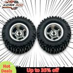 1/64 Model Car Wheels with Rubber All Terrain Tires Five Spokes Refitting Parts for Off-road Vehicle HotWheels Large Size 1 Set