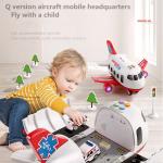 Large Passenger Aircraft Model Children's Airplane Toy Set with 5PCS Theme Alloy Car Model DIY Children's Toys Christmas Gift