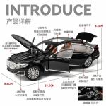 1:24  760LI Diecast Large Limousine Alloy Metal Car Model Car Sound & Light Pull Back Toy Interior Decorations Kids Toy C188