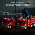 New 1:16 Simulation Fire Truck Model Large Sound Effect Light Fire Truck Ladder Truck Water Supply Truck Toy Children's Gift