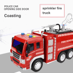 New 1:16 Simulation Fire Truck Model Large Sound Effect Light Fire Truck Ladder Truck Water Supply Truck Toy Children's Gift