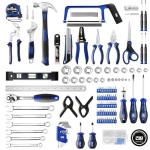 Prostormer 259-Piece Tool Kit, General Household Hand Tool Set with Plastic Storage Toolbox, Portable Complete Repair Tool Box for Home and Car (Blue)