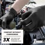 1st Choice Black Nitrile Gloves, Disposable, Latex-Free, 6 Mil, Textured, for Mechanics, Cleaning, Home, Medium Case of 1000