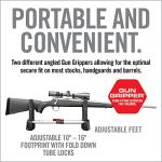 Real Avid Speed Stand | Collapsible Design, Adjustable 10" - 16" Stand for Cleaning & Maintenance | Compact, Portable Range Stand | Lightweight Vise Perfect for Hunting Rifles & Shotguns,Red