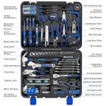 Prostormer 259-Piece Tool Kit, General Household Hand Tool Set with Plastic Storage Toolbox, Portable Complete Repair Tool Box for Home and Car (Blue)