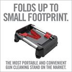 Real Avid Speed Stand | Collapsible Design, Adjustable 10" - 16" Stand for Cleaning & Maintenance | Compact, Portable Range Stand | Lightweight Vise Perfect for Hunting Rifles & Shotguns,Red