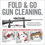 Real Avid Speed Stand | Collapsible Design, Adjustable 10" - 16" Stand for Cleaning & Maintenance | Compact, Portable Range Stand | Lightweight Vise Perfect for Hunting Rifles & Shotguns,Red