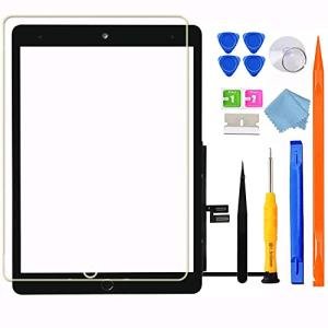GoodFixer for iPad 9 (9th Generation) A2602 A2603 A2604 A2605 Screen Replacement Digitizer Touch Glass Kits, for iPad 9th Gen 10.2 Inch (2021 Released), Full Repair Sets+Home Button[No TouchID Chip]