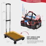 yookee home Cleaning Caddy for Cleaning Supplies Organizer Cleaning Carts on Wheels Cleaner Caddy for Cleaning Products Cleaning Tools Organizer Rolling Cleaning Bag for Housekeepers
