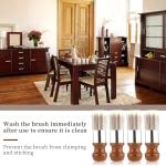 4pcs Salve Brushes for Furniture, Leather Cleaning Brush with Wood Handle and Soft Bristles Repair Cream Balm Applicator Tools for Furniture Home Leather(Salve Not Included)