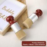 2Pcs Leather Brush, Leather Cleaning Brush with Wood Handle, Wood Sofa Repair Brushes, Salve Bruch for Furniture Home(Salve Not Include)