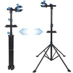 F2C Portable Adjustable 42.5" to 74" Pro Home Steel Maintenance Mechanic Bicycle Bike Repair Tool Rack Stands Workstand w/ Telescopic Arm, Tool Tray& Balancing Pole Cycle Bicycle Rack