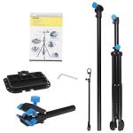 F2C Portable Adjustable 42.5" to 74" Pro Home Steel Maintenance Mechanic Bicycle Bike Repair Tool Rack Stands Workstand w/ Telescopic Arm, Tool Tray& Balancing Pole Cycle Bicycle Rack