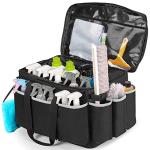 HODRANT Extra-Large Cleaning Caddy with EVA Hard Bottom, High Capacity Cleaning Supplies Organizer for Housekeeping & Home Work, Car Detailing Tools Tote Bag with Shoulder Strap, Patent Design