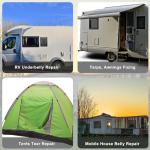 Frienda RV Underbelly Tape RV Underbelly Material Corrugated Waterproof Flex Mend Belly Tape Thick Adhesive Patch Sealing Mobile Home Camper Travel Trailer Tear Repair(1 Pack,4 Inch x 66 Feet)