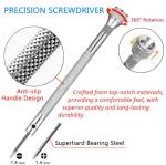 PFDHQS Eyeglass Repair Kit with Screws - All-in-One Glasses Repair Kit with Precision Screwdriver, Tweezers, Cleaning Cloth and Screws for Glasses - Compact & Portable (Small Kit)