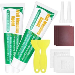 Drywall Repair Kit, Ranekie Drywall Hole Patch Kit Spackle Puddy Wall Repair Large Hole Patch Kit, Wall Mending Agent with Scraper Easy to Fill The Holes for Home Wall, Plaster Dent Repair - 2 Pcs