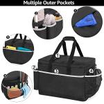 HODRANT Extra-Large Cleaning Caddy with EVA Hard Bottom, High Capacity Cleaning Supplies Organizer for Housekeeping & Home Work, Car Detailing Tools Tote Bag with Shoulder Strap, Patent Design