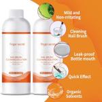 BEVINAS Nail Brush Cleaner 2 packs Nail Brush Cleaner for Gel Polish Nail Brush Cleaner Liquid for Acrylic with Glass Cup Nail Cleaning pads for DIY Salon at Home 8 Fl.Oz