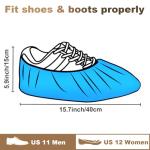 100 Pack (50Pairs) Shoe Covers Disposable Non-Slip, Waterproof Boot Covers with Compact Roll for Easy Storage, Plastic Shoe Covers for Indoor Use, Home Cleaning,Visting, One Size Fits Most