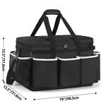 HODRANT Extra-Large Cleaning Caddy with EVA Hard Bottom, High Capacity Cleaning Supplies Organizer for Housekeeping & Home Work, Car Detailing Tools Tote Bag with Shoulder Strap, Patent Design