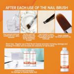 BEVINAS Nail Brush Cleaner 2 packs Nail Brush Cleaner for Gel Polish Nail Brush Cleaner Liquid for Acrylic with Glass Cup Nail Cleaning pads for DIY Salon at Home 8 Fl.Oz