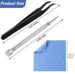 PFDHQS Eyeglass Repair Kit with Screws - All-in-One Glasses Repair Kit with Precision Screwdriver, Tweezers, Cleaning Cloth and Screws for Glasses - Compact & Portable (Small Kit)