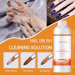 BEVINAS Nail Brush Cleaner 2 packs Nail Brush Cleaner for Gel Polish Nail Brush Cleaner Liquid for Acrylic with Glass Cup Nail Cleaning pads for DIY Salon at Home 8 Fl.Oz