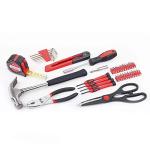 Apollo Tools Original 39 Piece General Household Tool Set in Toolbox Storage Case with Essential Hand Tools for Everyday Home Repairs, DIY and Crafts Red/Black - DT9706