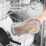HOZETOKE Dishwasher Basket, 18/8 Food-Grade Stainless Steel Dishwasher Basket for Small Item, Bottle Accessories, Scoops, Forks, Chopsticks Cleaning, Silver