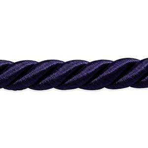 Trims by the Yard Savannah 3/8" Twisted Cord Trim, Versatile Trim for DIY Crafts, Picture Frames, Home Decor, and Fashion Items, 10-Yard Cut, Navy Blue