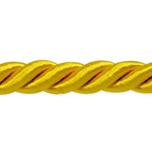 Trims by The Yard Savannah 3/8" Twisted Cord Trim, Versatile Trim for DIY Crafts, Picture Frames, Home Decor, and Fashion Items, 20-Yard Cut, Yellow Gold