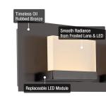Kira Home Everett 48" Modern 6-Light 60W Integrated LED (360W eq.) Bathroom/Vanity Light, Rectangular Acrylic Lenses, Energy Efficient, Eco-Friendly, 3000k Warm White Light, Oil Rubbed Bronze Finish