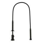 24.4 in Claw Grabber Tool,Bendable Hose Reacher Pickup with LED Light,4 Claw Picking Tool for Garbage Litter Pick Home Sink Drain and Metal Small Items. (Black)