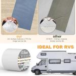 Rvhouse RV Roof Tape 6" x 50 Ft UV Resistant RV Sealant Tape Durable Waterproof and Airtight Adhesive for RV Roof Repair Camper Trailer Truck Boat Motorhome(White)
