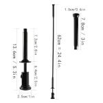 24.4 in Claw Grabber Tool,Bendable Hose Reacher Pickup with LED Light,4 Claw Picking Tool for Garbage Litter Pick Home Sink Drain and Metal Small Items. (Black)
