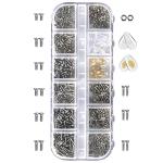 Eyeglass Repair Kit with Glasses Screws - Contains Precision Screwdriver kit and Nose Pads, Cleaning Cloth, Tweezers, Complete Glasses Repair Kit