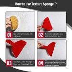 Patelai Knockdown Texture Sponge Drywall Wall Patch Ceiling Texture Sponge Home Decor for Repair DIY Painting Ceiling(2 Pieces,13 x 15 x 6 cm)