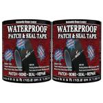 ITAKITE 2-Pack Thick Flexible Rubberized Waterproof Tape - 4 in x 5 ft Leak Repair Tape for Home RV Roof Plumbing Pool Repairs - Waterproof Patch & Seal Tape Works Underwater/Outdoor/Indoor, Black