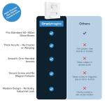 SimplyImagine Glove Box Dispenser Wall Mount - Double White Acrylic - Side-Load Design for Disposable Exam & Nitrile Gloves - For Medical, Garage & Home