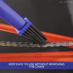Motorcycle Chain Brush – Durable Plastic Motorcycle Chain Cleaning Kit with Brush and Three-Sided Nylon Bristles for Fast and Effective Maintenance – Supports Smooth Pedaling and Precise Gear Shifting