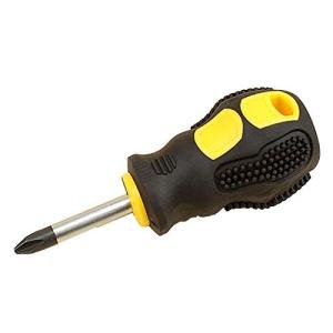 SagaSave Mini Stubby Screwdriver Phillips Slotted Screw Head Stainless Steel Hand Tool Home Office Shop Repair Tool Portable