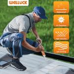 WELLUCK Self Leveling Lap Sealant White RV Roof Sealant, Flexible Repair Caulking Rubber Epdm for Camper Motorhomes Trailers, Secure Odorless Waterproof&UV All Weather Adhesive 10.3oz 2 Packs