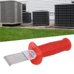 AMONIDA Air Conditioner Fin Comb, Stainless Steel Plastic Handle Threaded Design for Air Conditioner Condenser Repairing and Cleaning