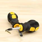 SagaSave Mini Stubby Screwdriver Phillips Slotted Screw Head Stainless Steel Hand Tool Home Office Shop Repair Tool Portable