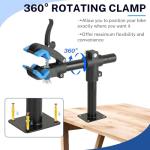NATGAI Bike Repair Stand, Bench Mount Bike Repair Stand Bicycle Maintenance Rack Workstand, Adjustable Removable Home Bicycle Maintenance Stand for Road Mountain Bikes